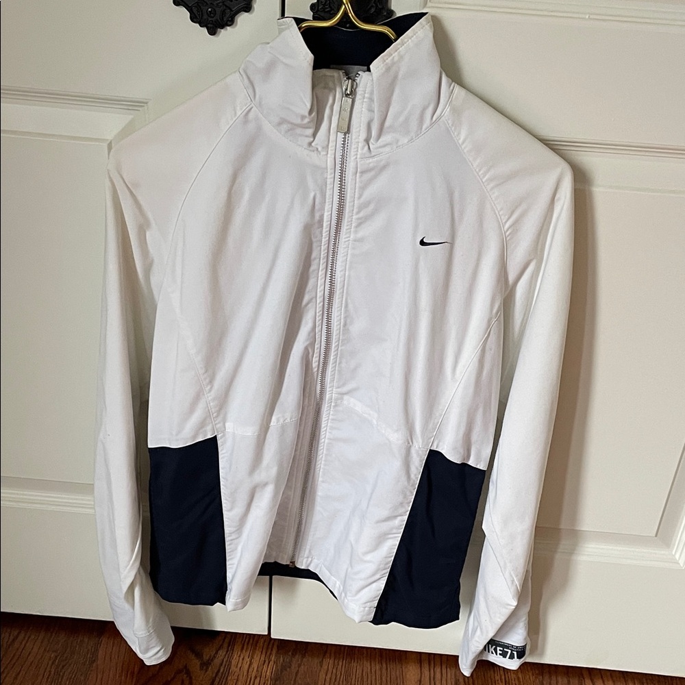 Nike White Jacket with Black Panels